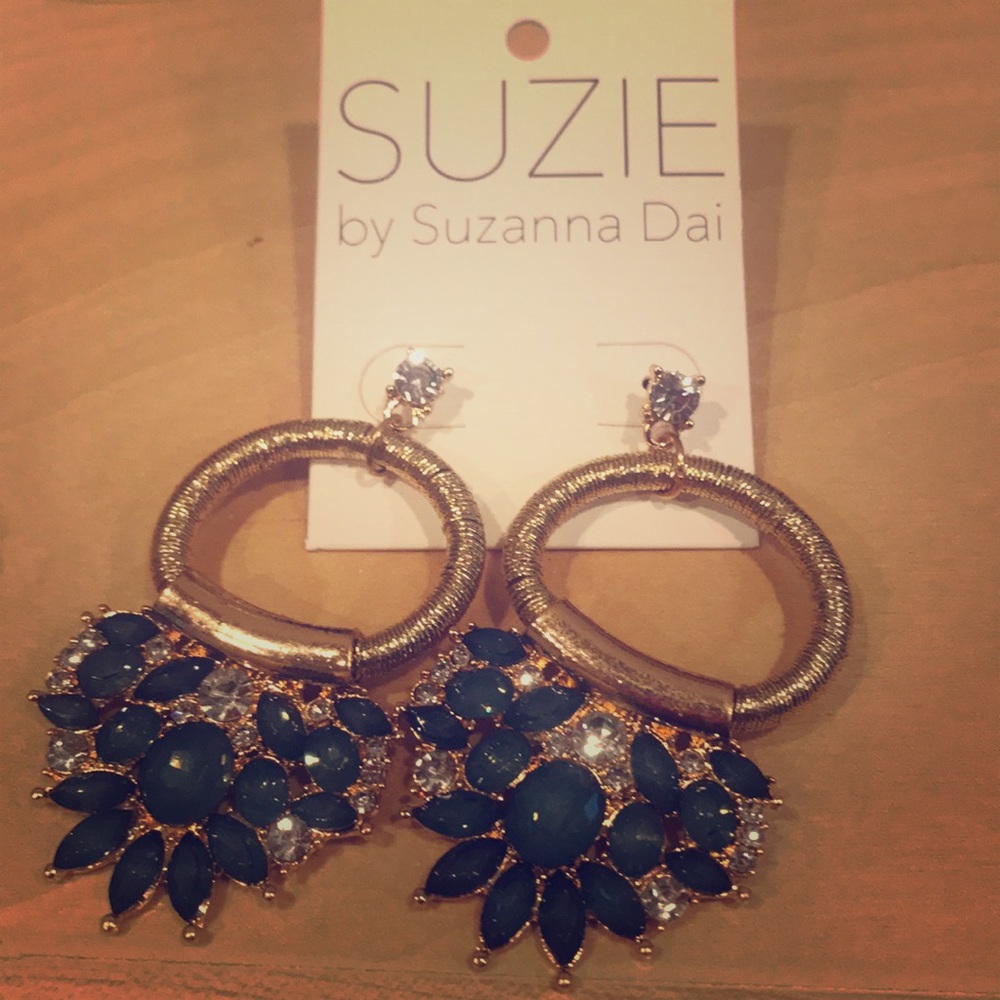 Suzie by Suzanna Dai statement hoop earrings